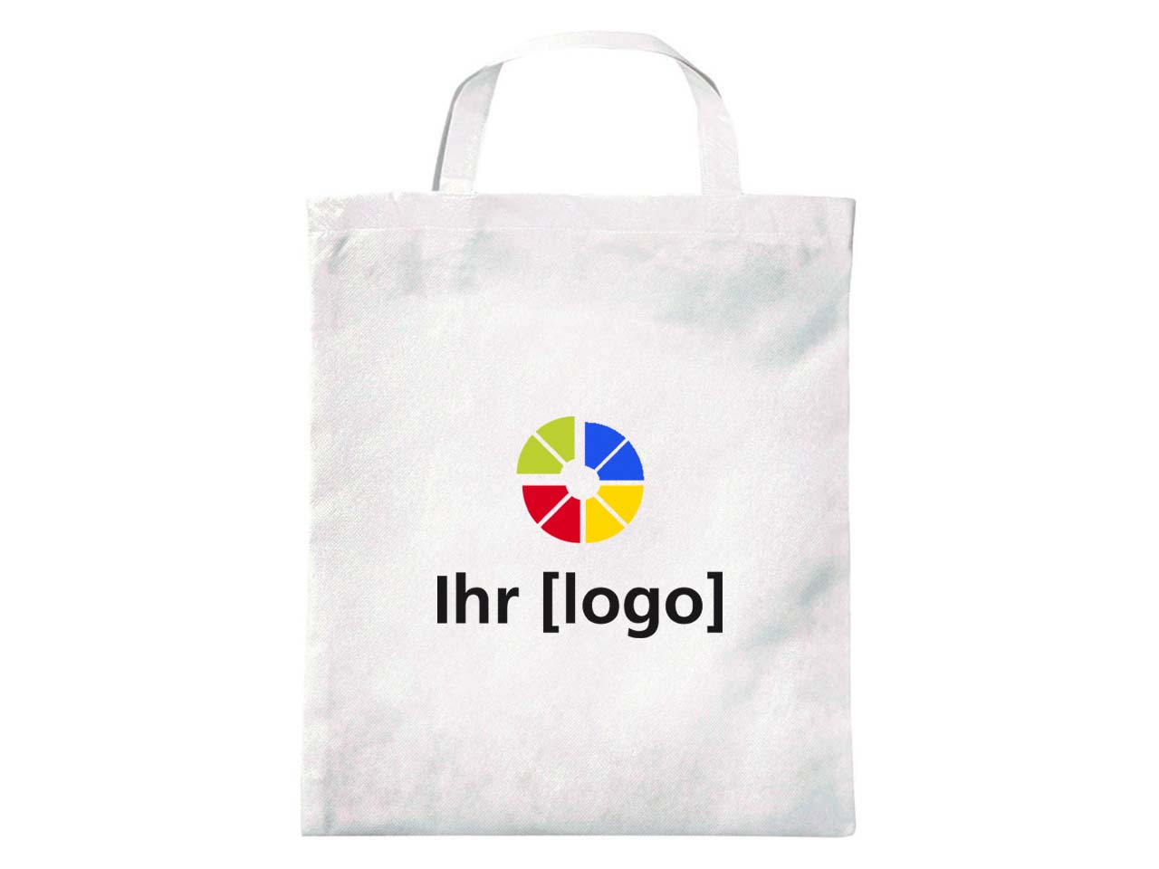 PP-Taschen, weiß 38x42 cm mit zwei kurzen Henkeln