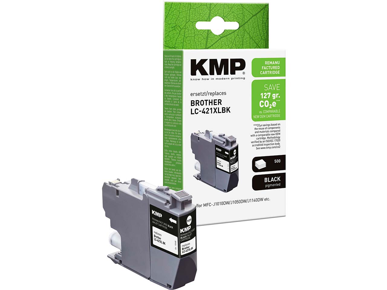 KMP Tintenpatrone ersetzt Brother LC-421XLBK schwarz