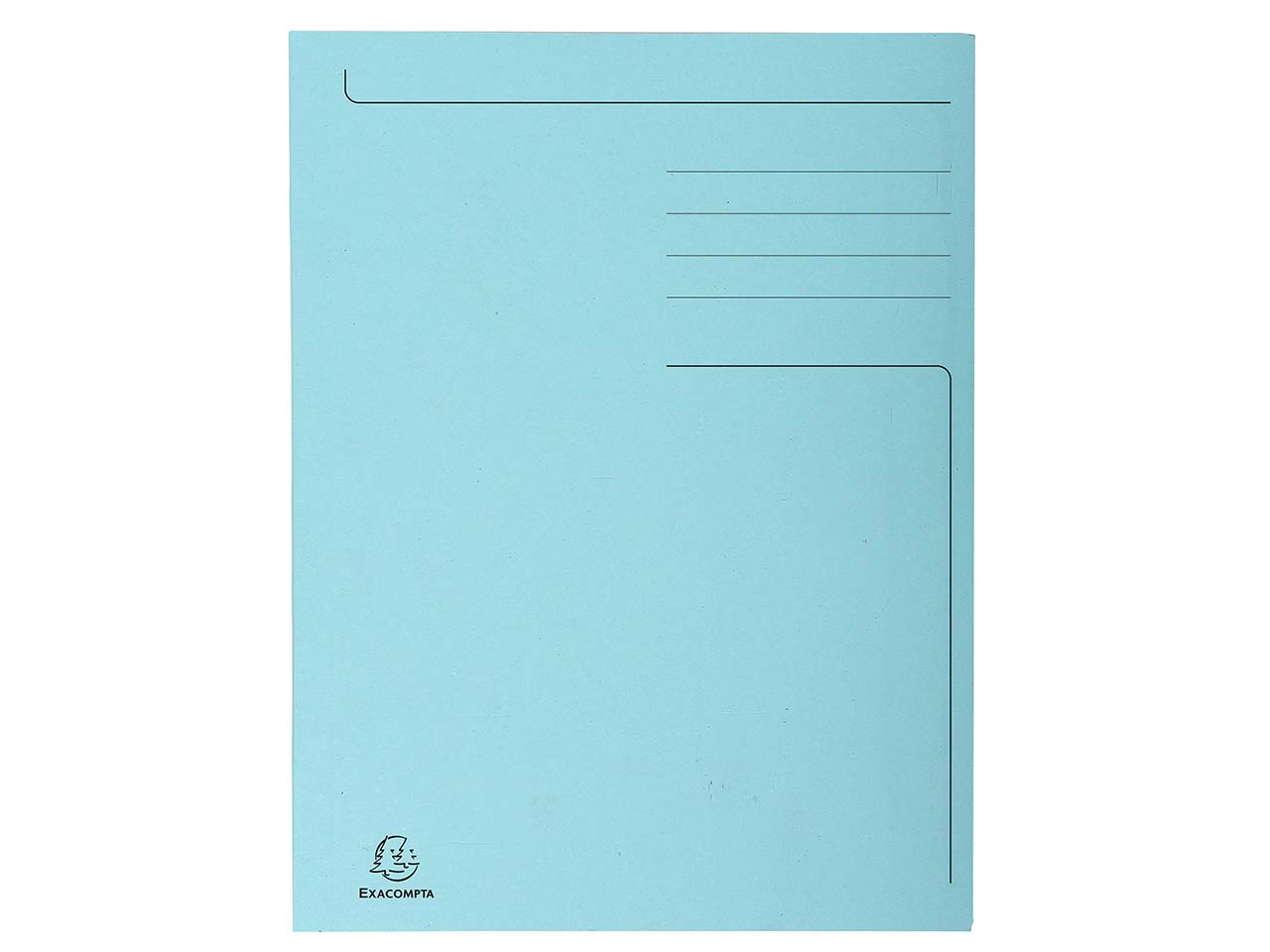 50 Exacompta Aktenmappen "Forever", 3 Klappen, 280 g/m², 245x350 mm für Format Folio, blau