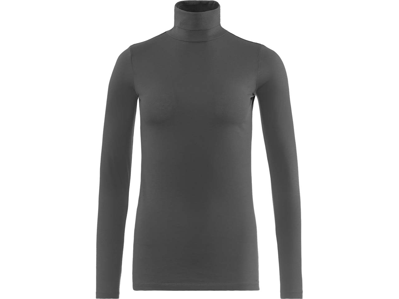Living Crafts Bio-Damen-Langarmshirt "NIA" mit Rollkragen, black, Gr. M