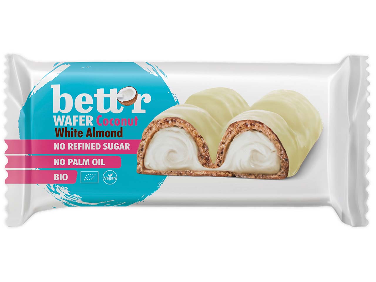 bett'r Bio-Waffelriegel "Kokosnuss" vegan, 33 g
