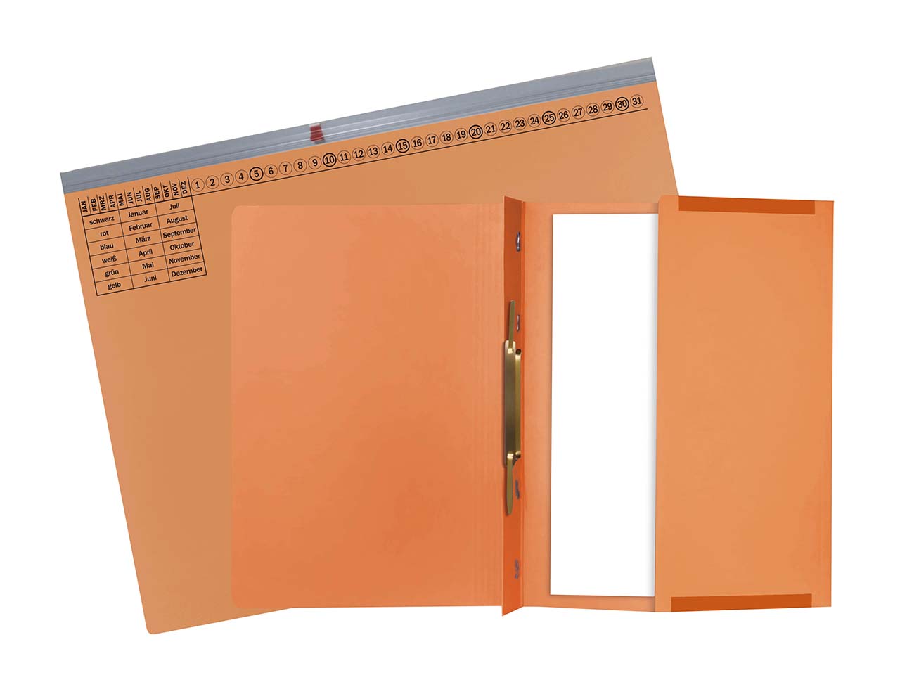 25 Exacompta Hängehefter "Exaflex Premium", mit 1 Abheftvor. für Linksheftung, orange