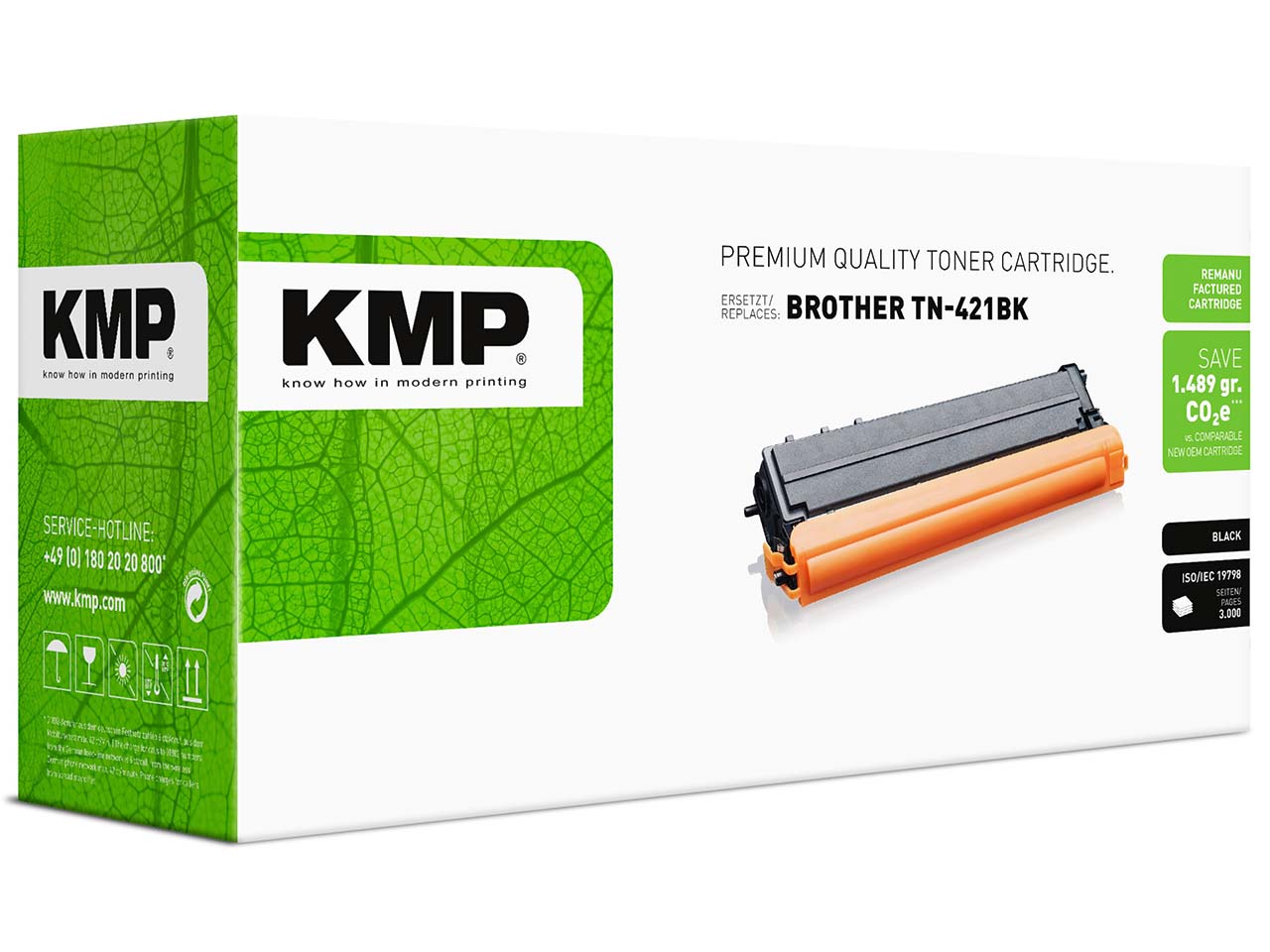 KMP Toner ersetzt Brother TN-421BK schwarz