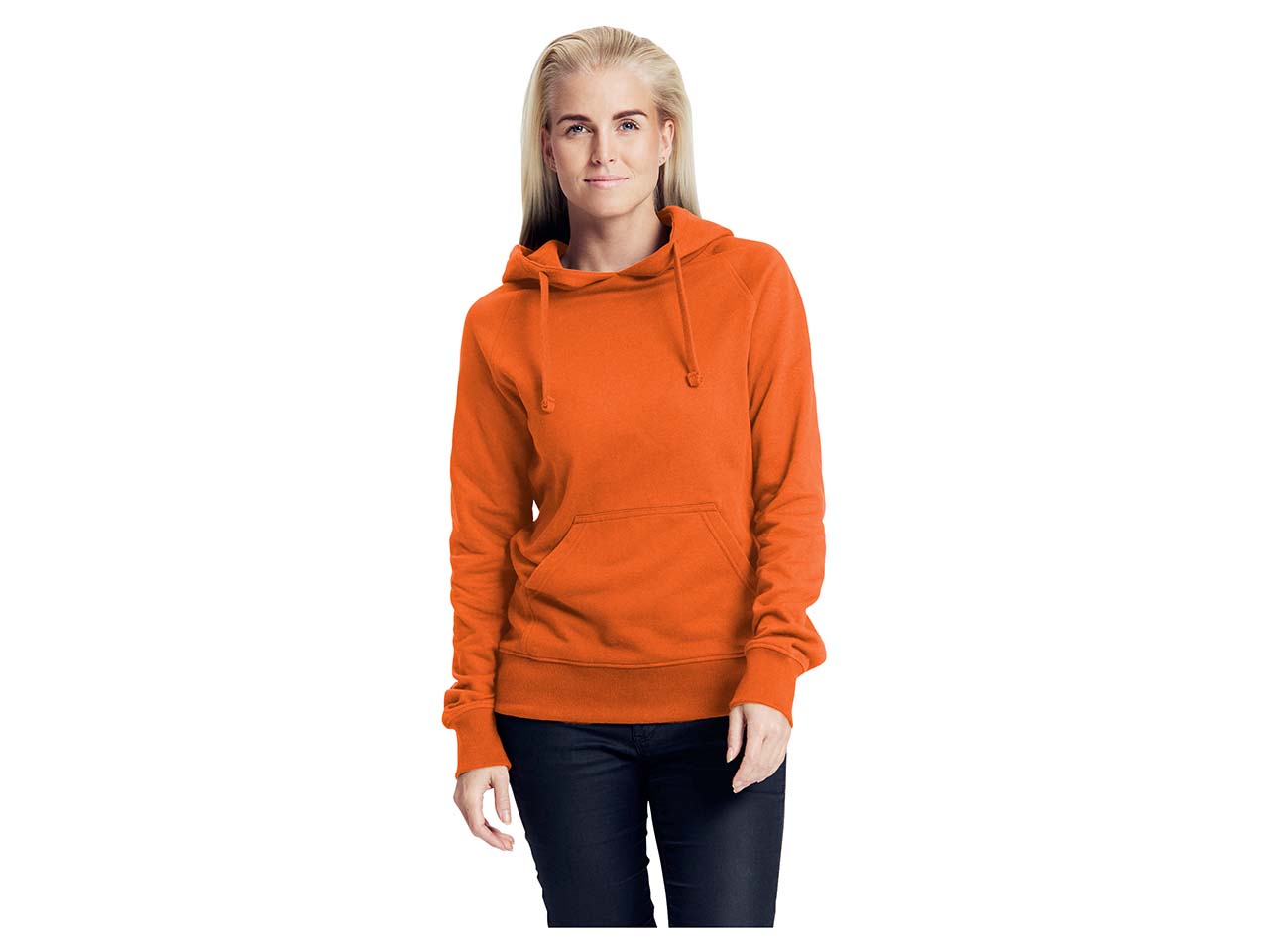 Neutral Bio-Damen-Hoodie orange, Gr. M
