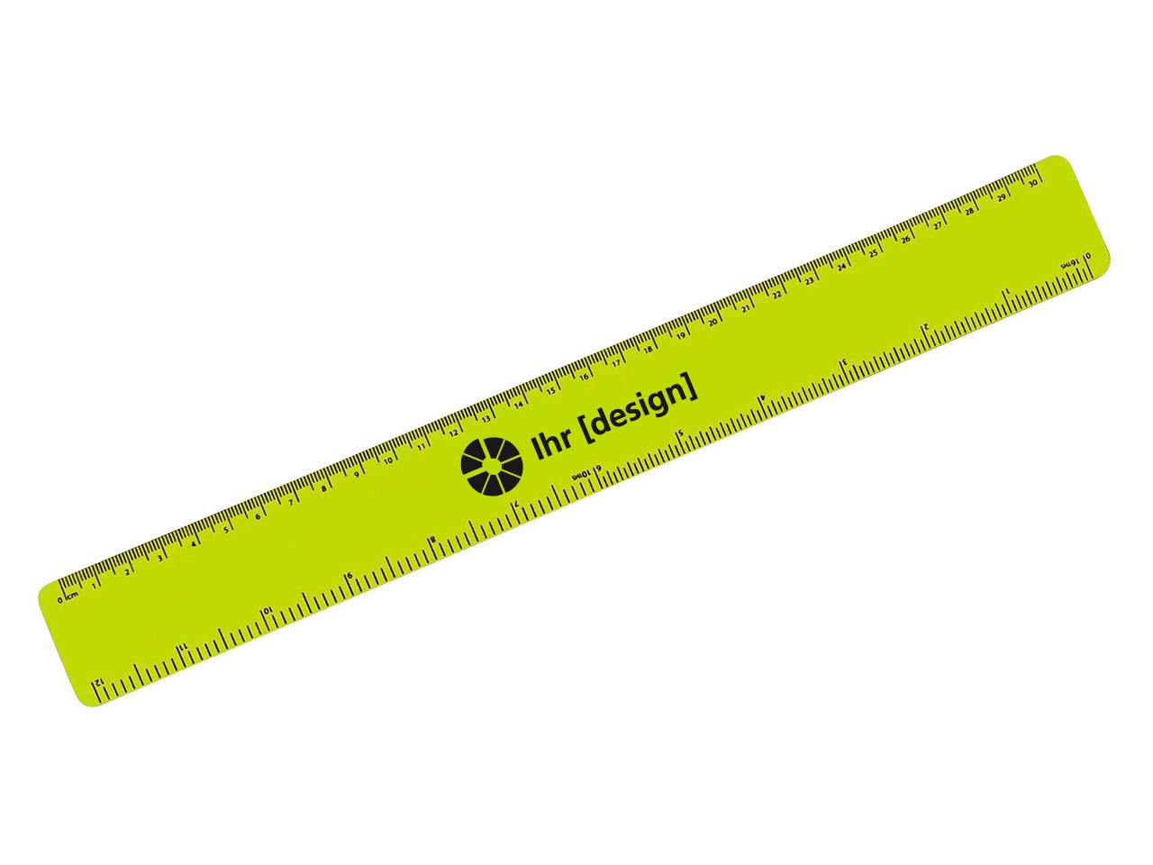 Lineal 'Flexi' 30 cm inkl. 1-farbigem Aufdruck, hellgrün