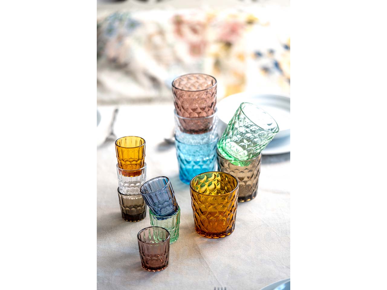 guzzini Becher-Set "VANITY" aus biobasiertem Spezial-Acrylglas, 360 ml, sortiert, 6 Stk.