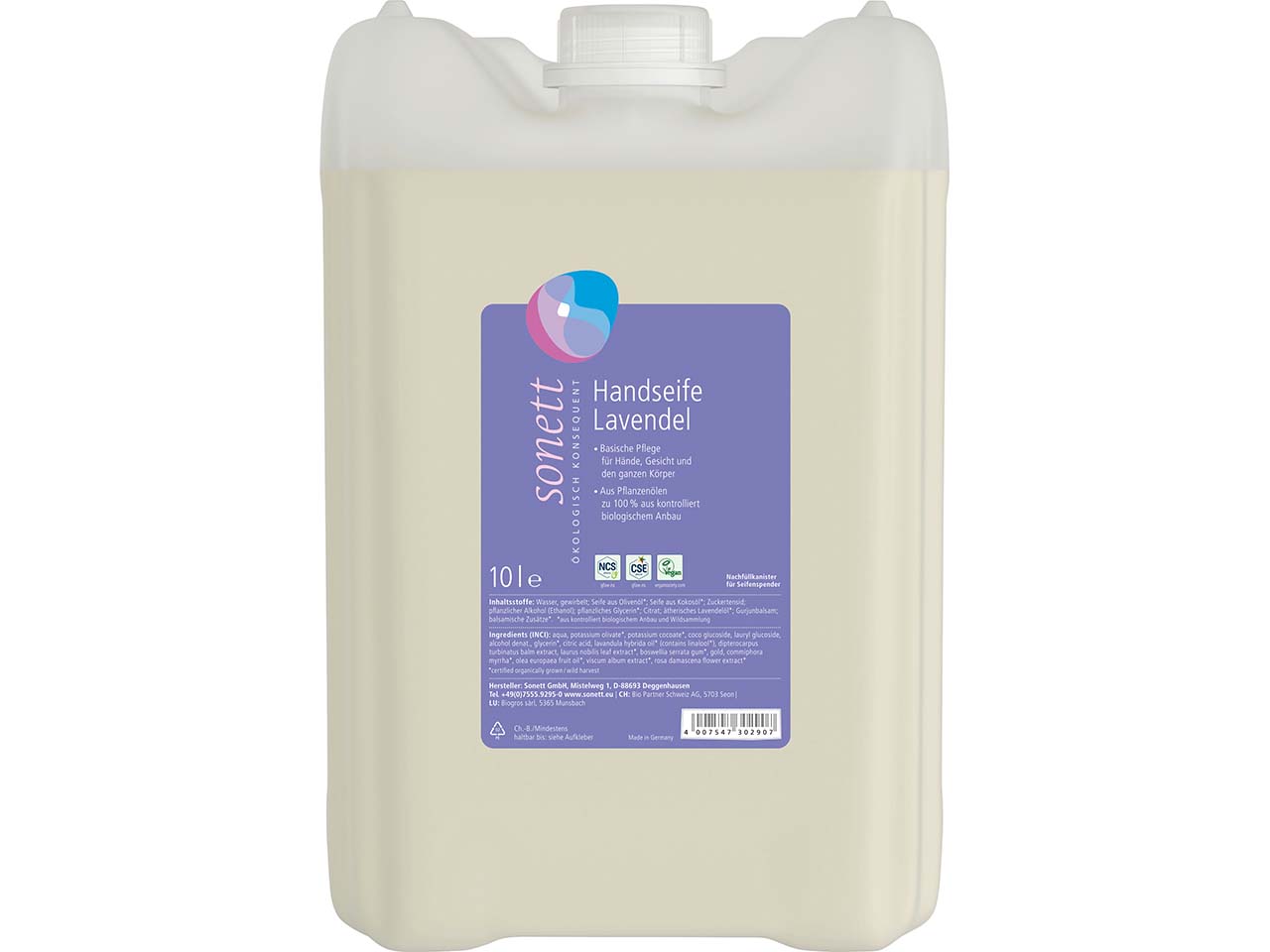 Sonett Handseife "Lavendel", Nachfüllung, 10 l