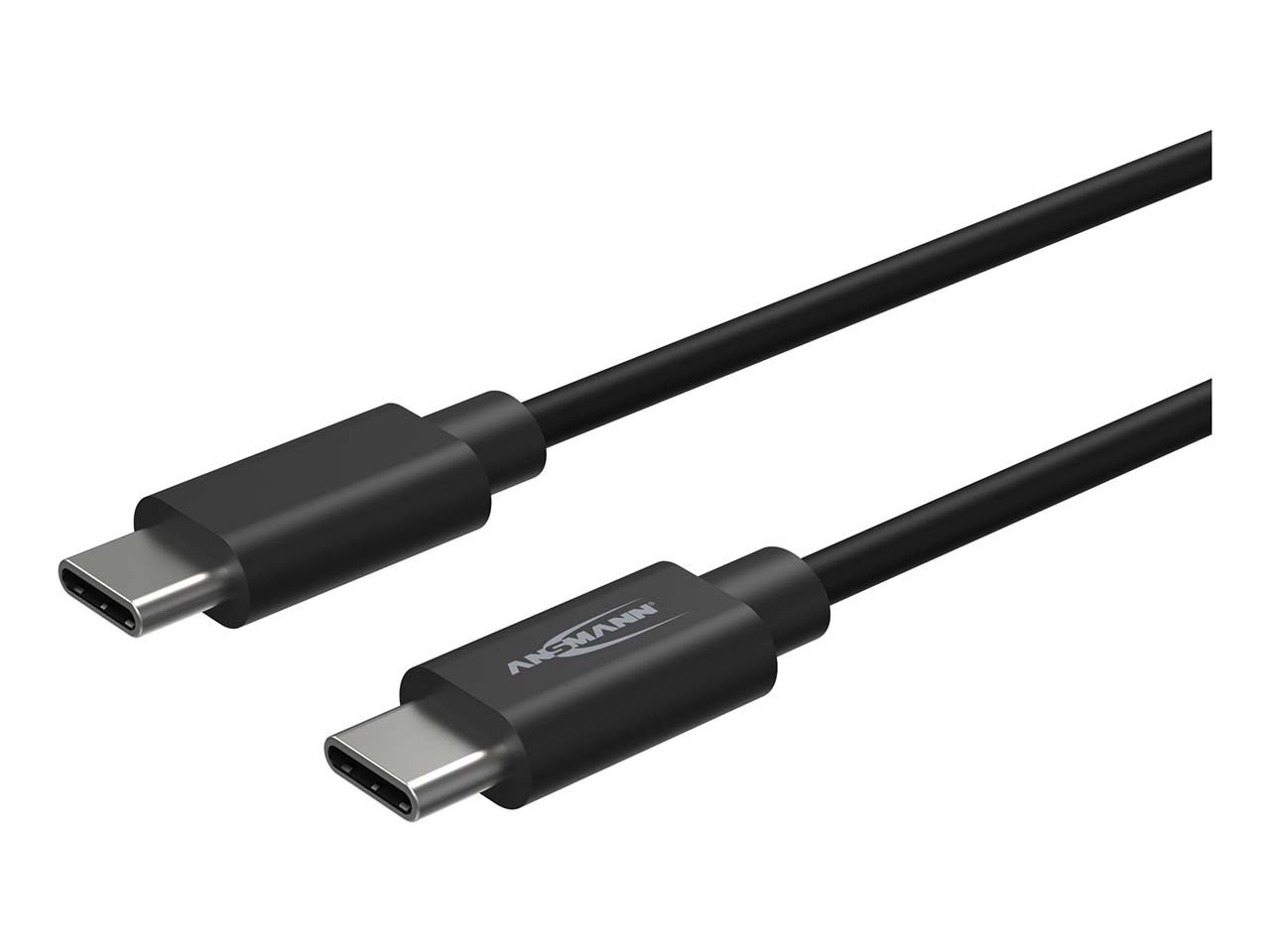 Ansmann Ladekabel USB-C auf USB-C, 1,2 m, schwarz