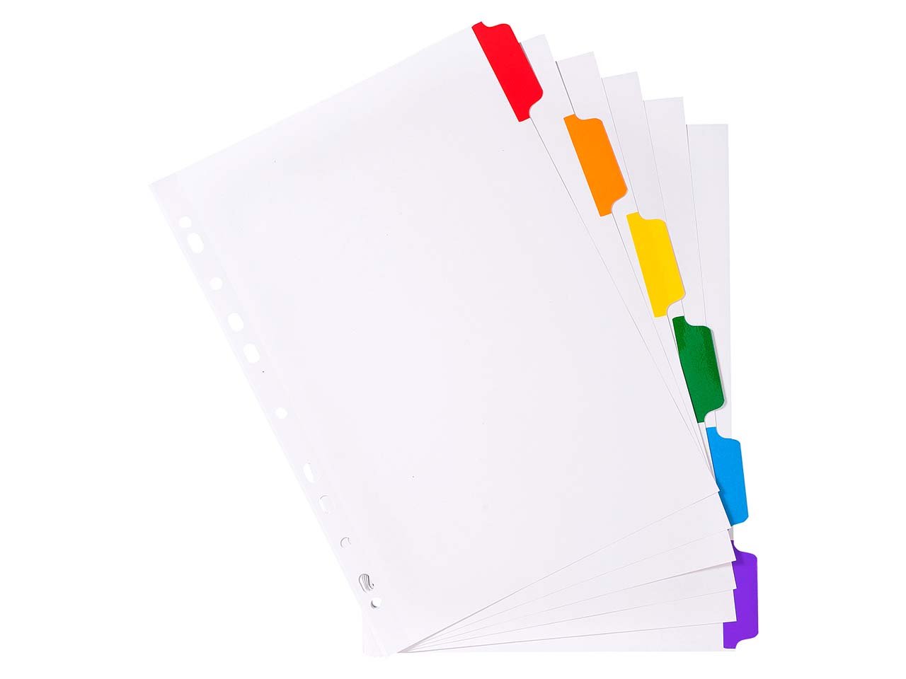 20 Exacompta Register, 6 Taben neutral, 160 g/m², DIN A4, weiß