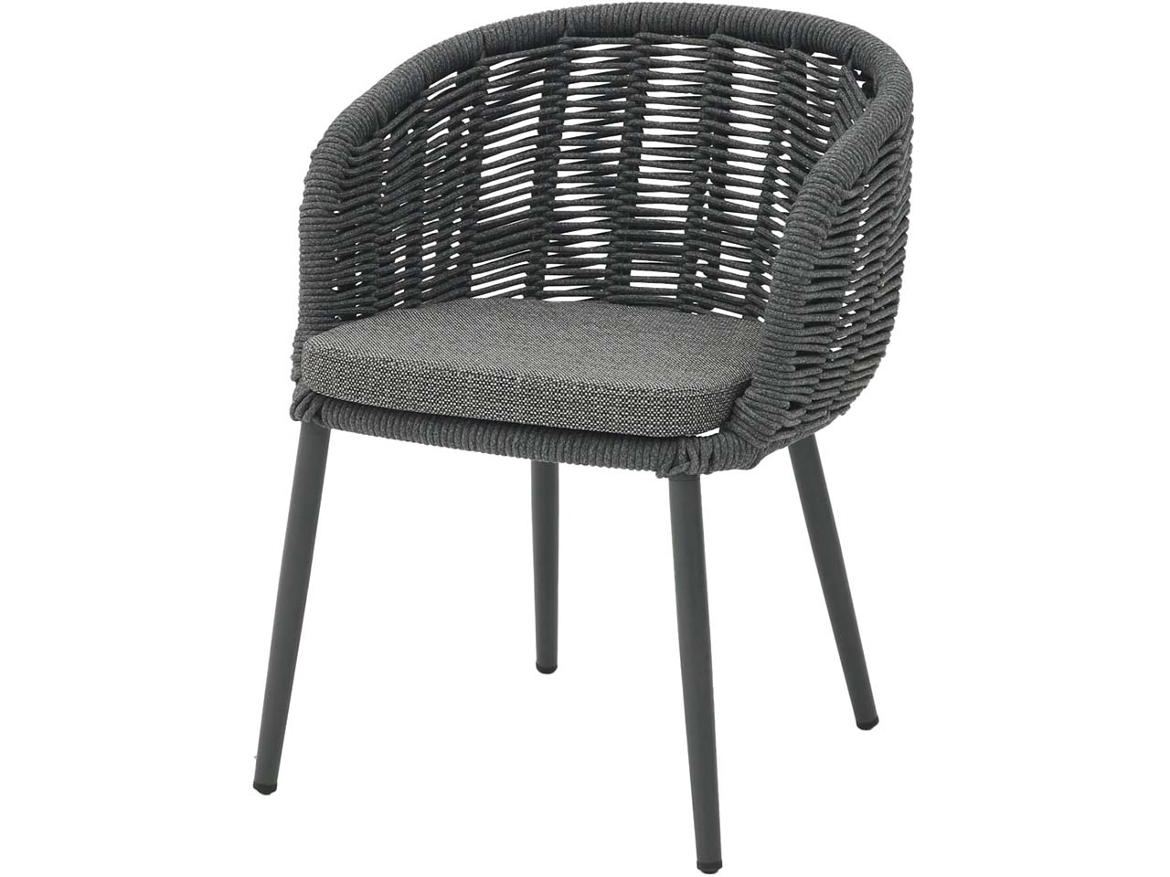 Gartensessel "Porto" Gestell: Aluminium, Bezug: Olefin, Polyester, anthrazit
