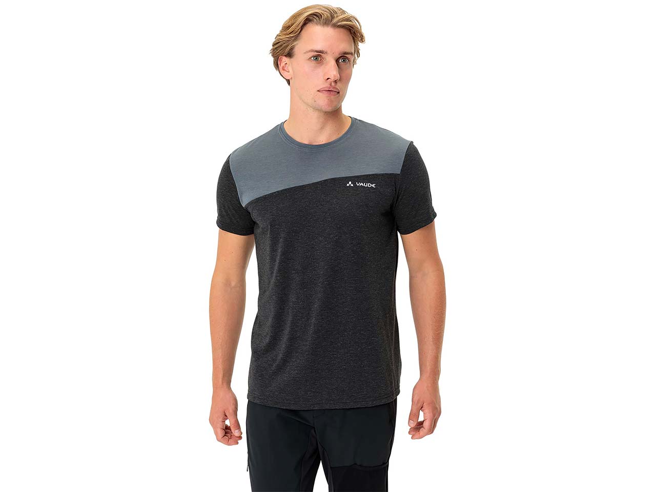 VAUDE Herren-T-Shirt "Sveit" schnelltrocknend, black/white, Gr. XL