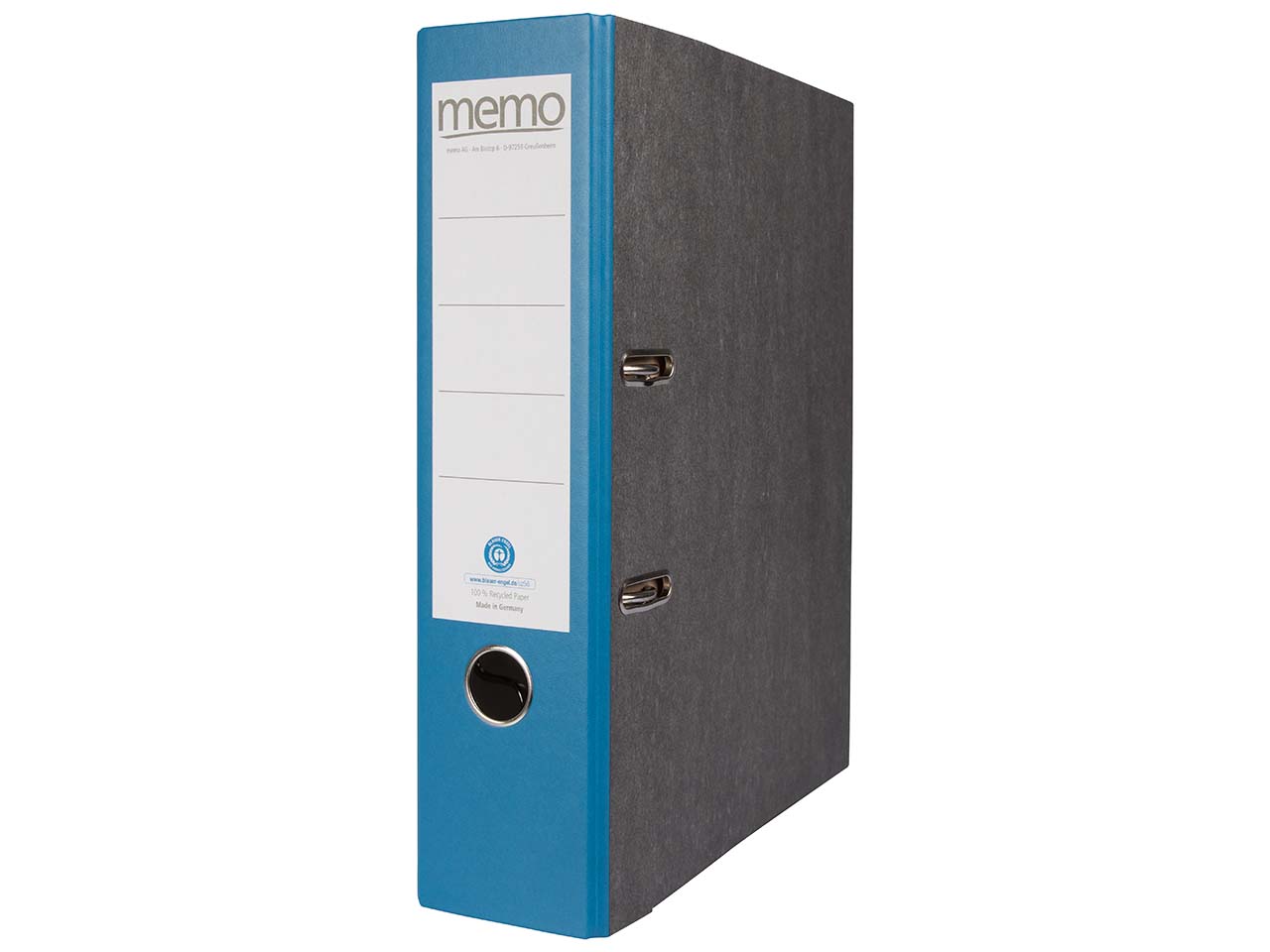 memo Ordner blau Rückenbreite 8 cm