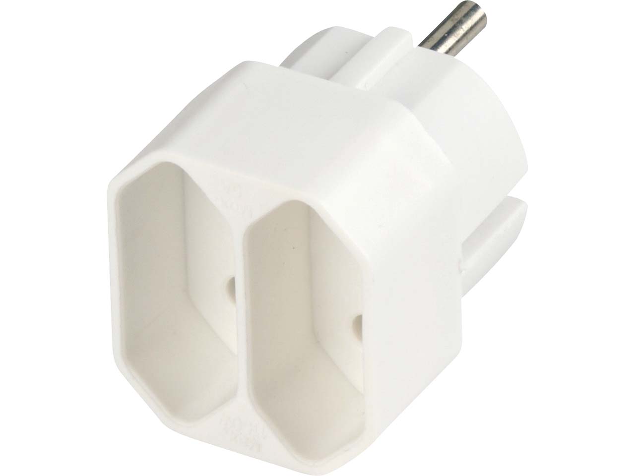 REV Steckdosenadapter "Euro" 2-fach, weiß