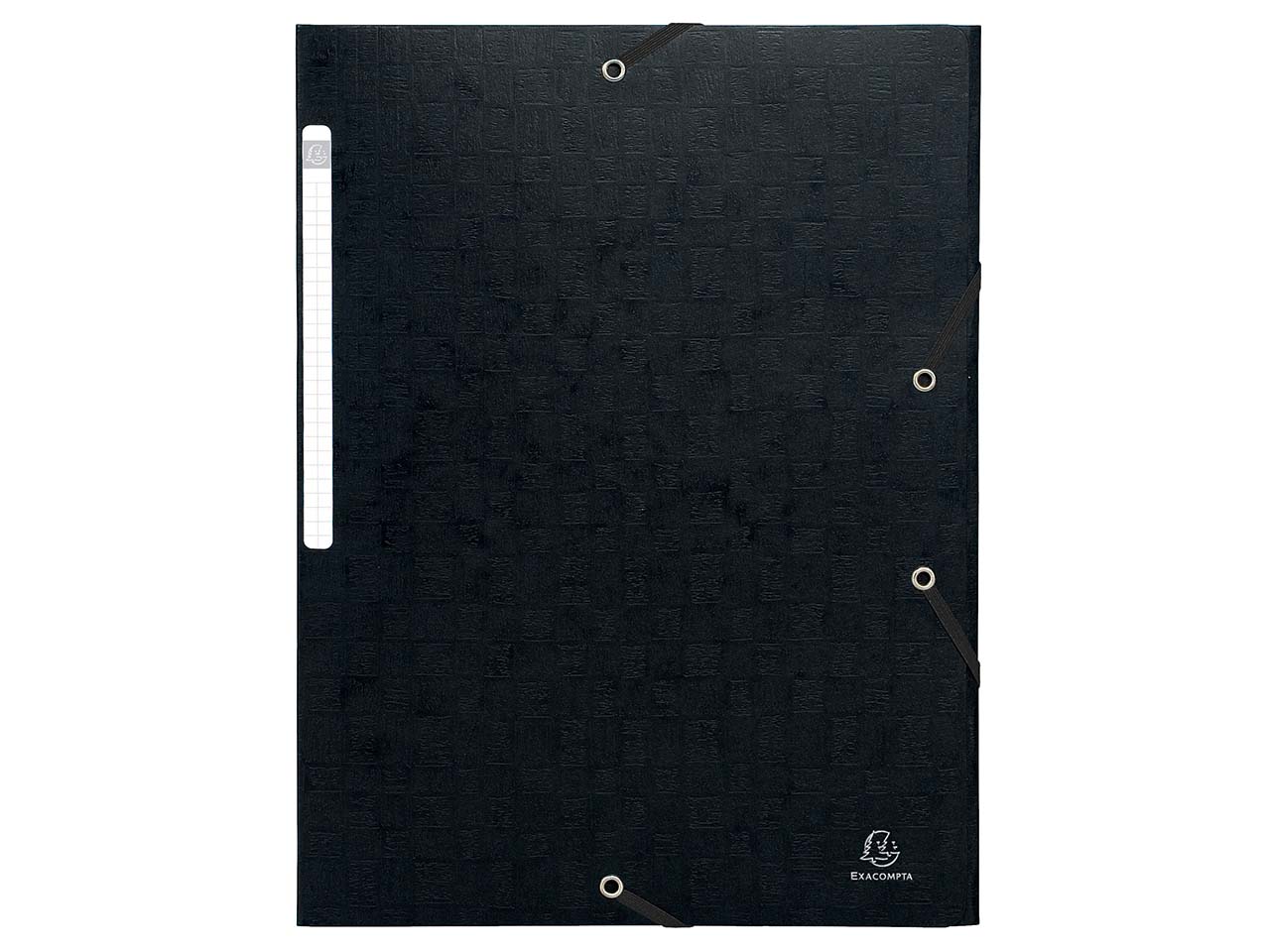 50 Exacompta Sammelmappen "Scotten", 425 g/m², DIN A4, Gummizug, 3 Klappen, schwarz