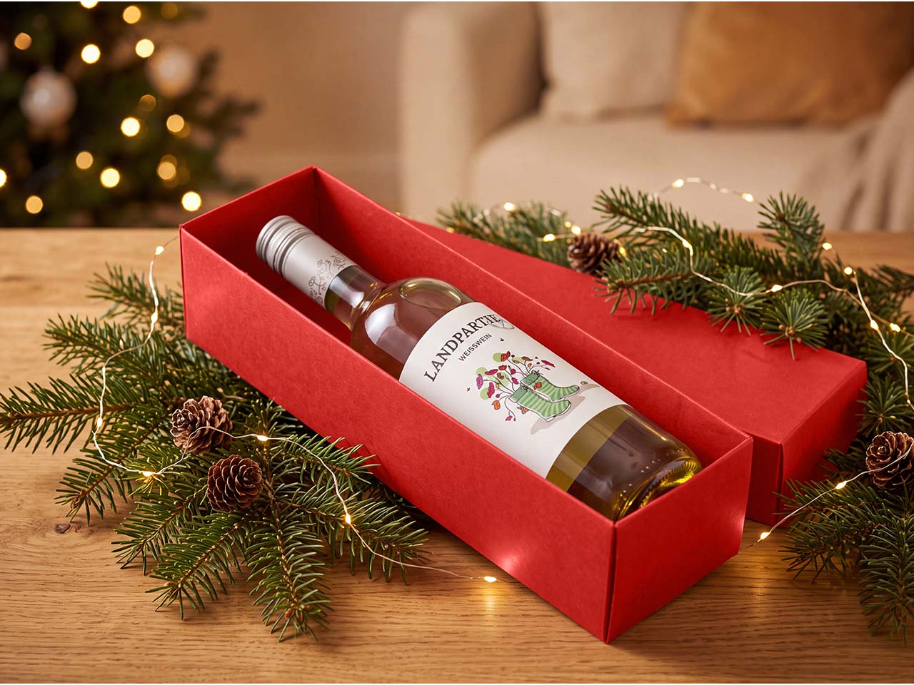 Bio-Weißwein "Landparty" 750 ml, in Geschenkverpackung