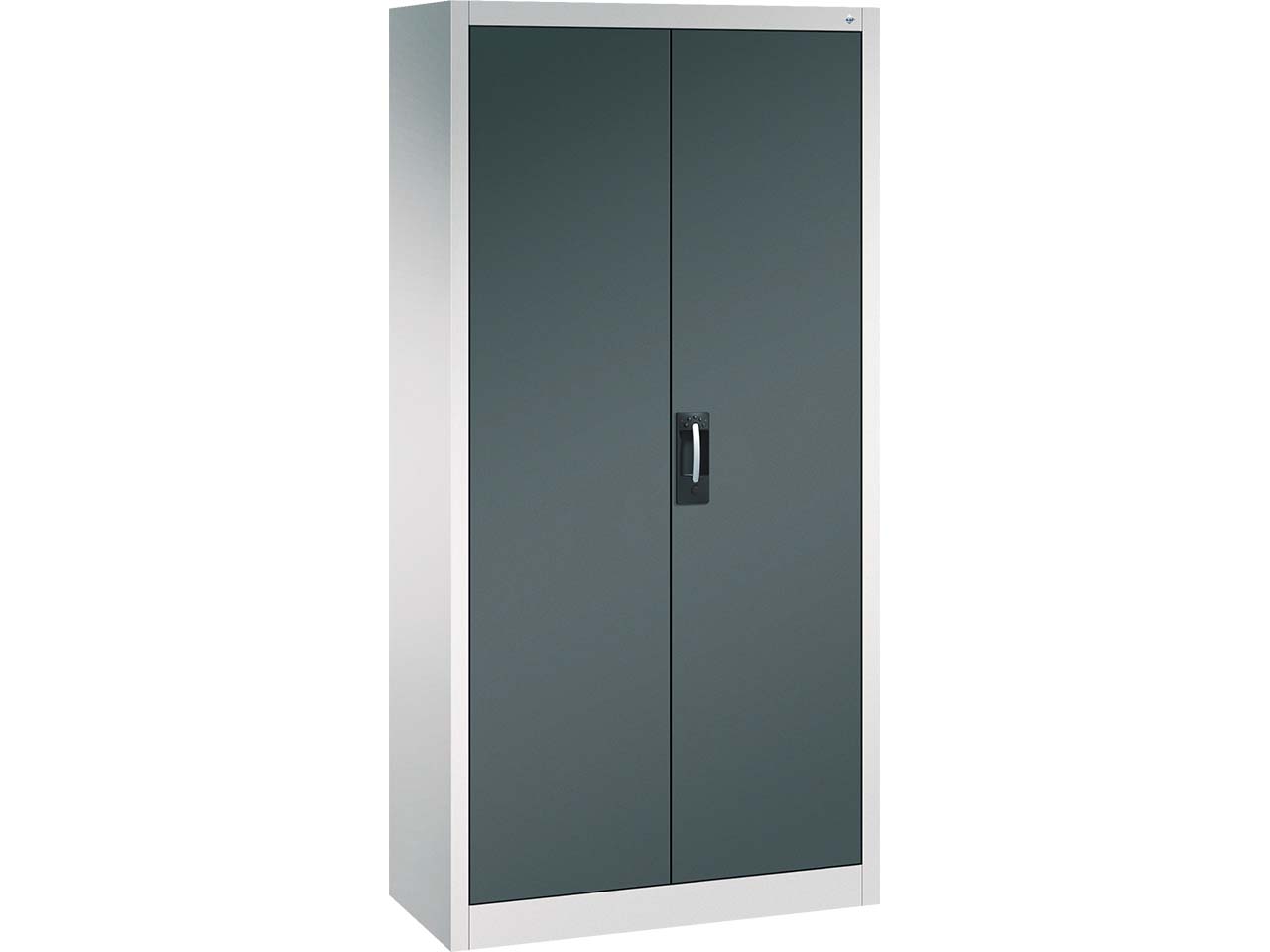 C+P Stahlschrank mit Flügeltüren "Acurado" H1950xB930xT400mm, Lichtgrau/Anthrazitgrau