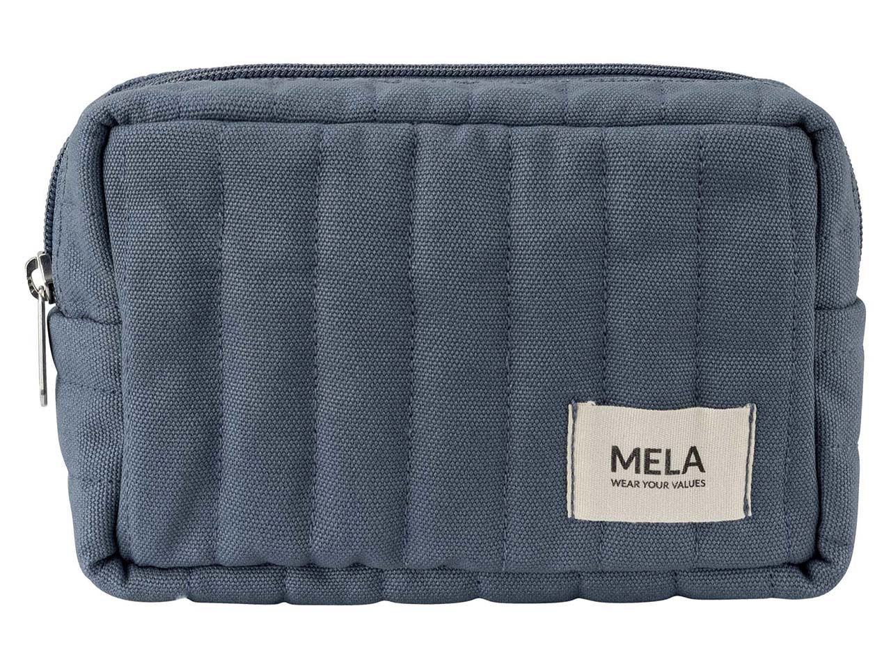 MELA Bio-Kulturbeutel 'PAVEEN' gepolstert, mit 3 Innenfächern, dusty blue