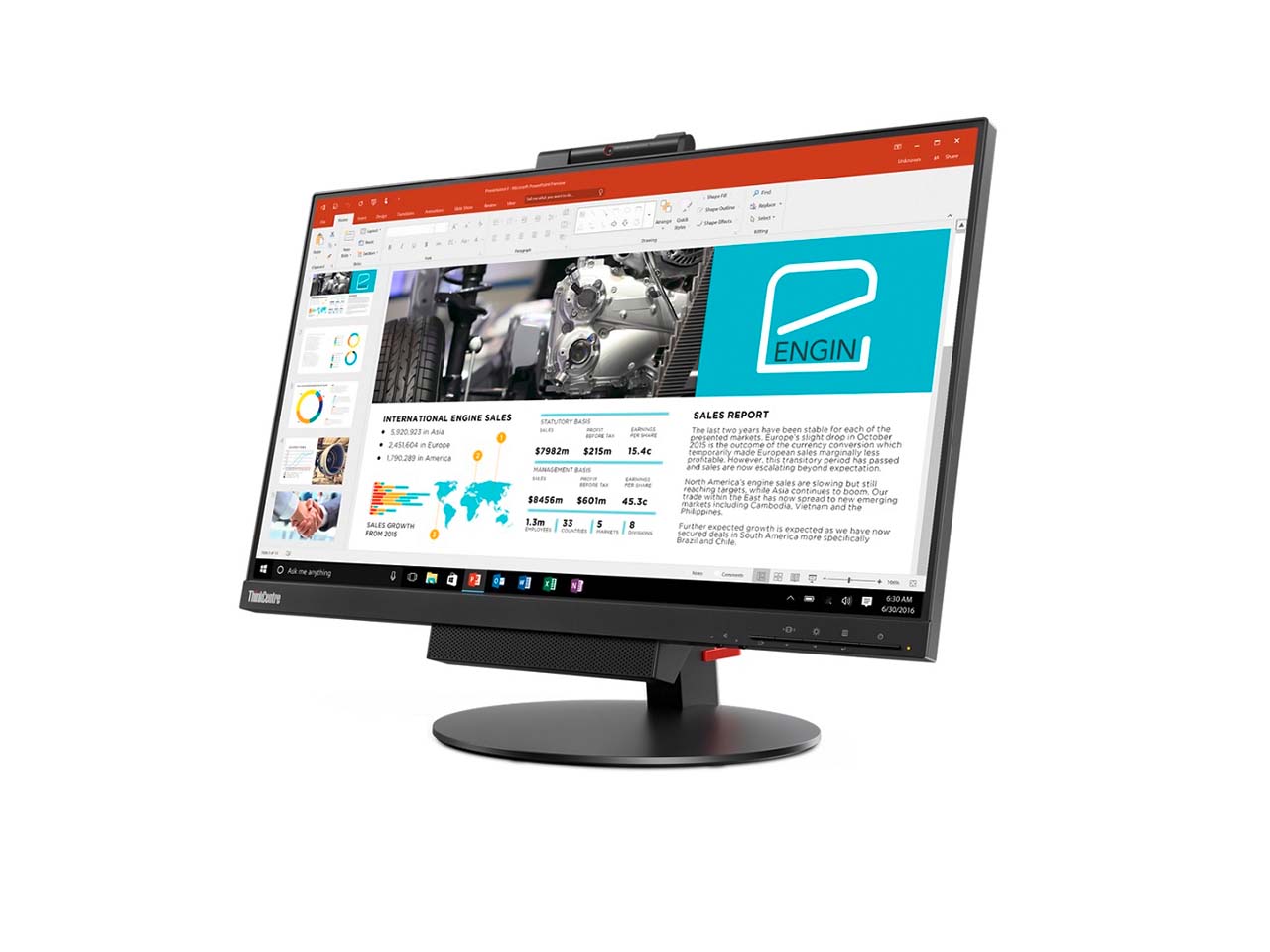 Lenovo Monitor "THINKCENTRE TIO24 GEN3 10QY" 23,8", sw generalüberholt, 2. Wahl