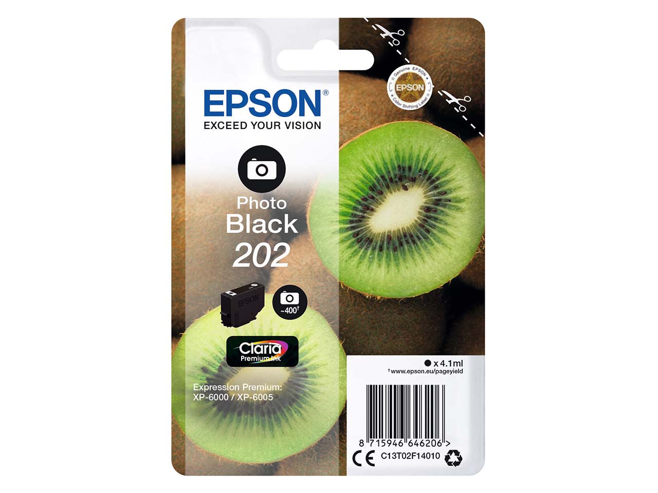 Epson Tintenpatrone 202 photo schwarz