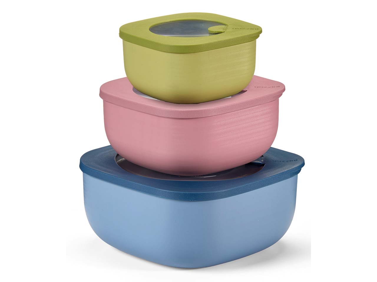 guzzini Frischhalteschüssel-Set "STORE&MORE", eckig, 450/975/1.900 ml, 3 Stk.