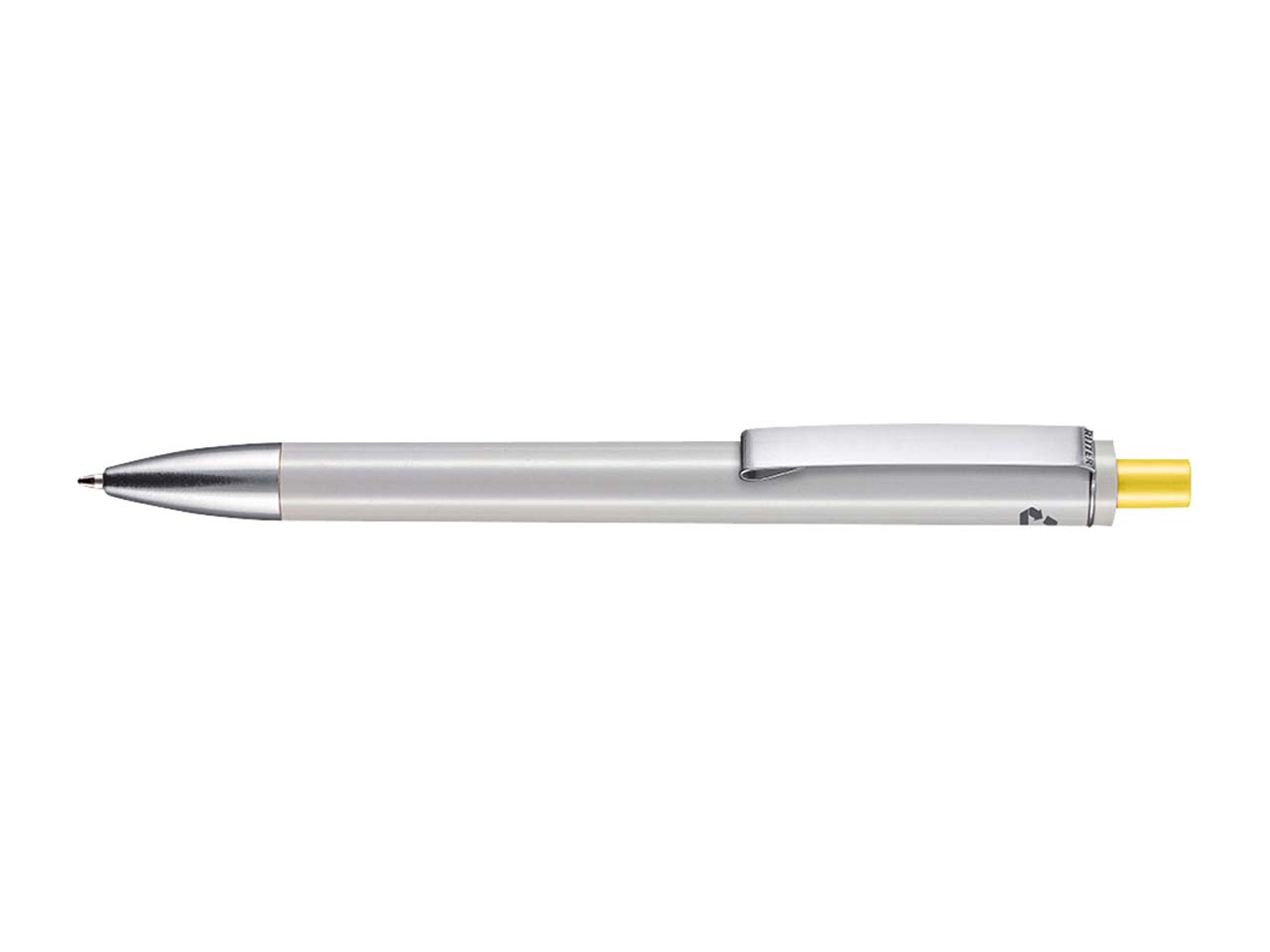 RITTER PEN Kugelschreiber 'EXOS RECYCLED' grau recycled/zitronengelb