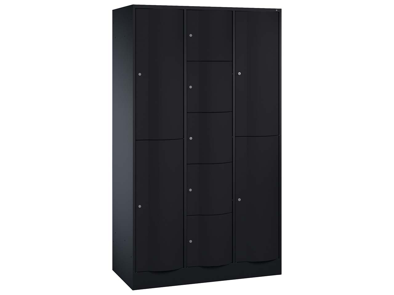 Kombi-Schließfachschrank an/an lxr,  2+5+2 Fächer