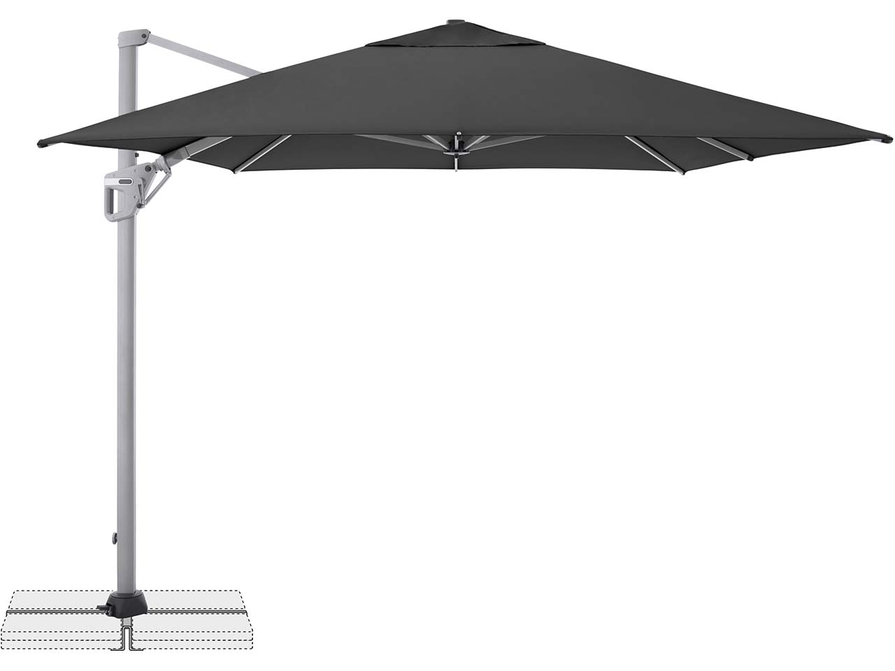 doppler Sonnenschirm "Active NEO Side" 260 x 350 cm, anthrazit