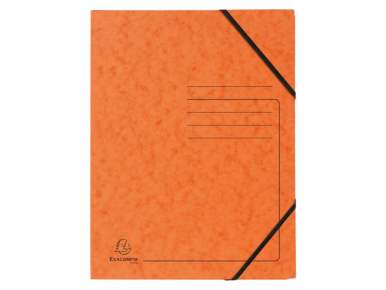 25 Exacompta Eckspannmappen, Colorspan-Karton, 355 g/m², DIN A4, Gummizug, orange