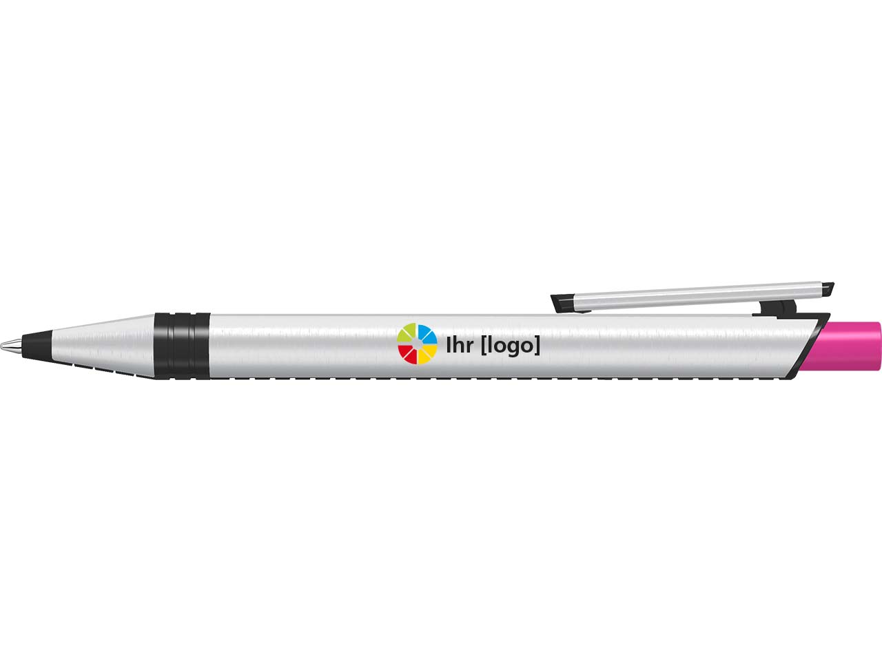 uma Kugelschreiber "recycelt PET PEN ALUMA" mit farbigem Drücker, magenta