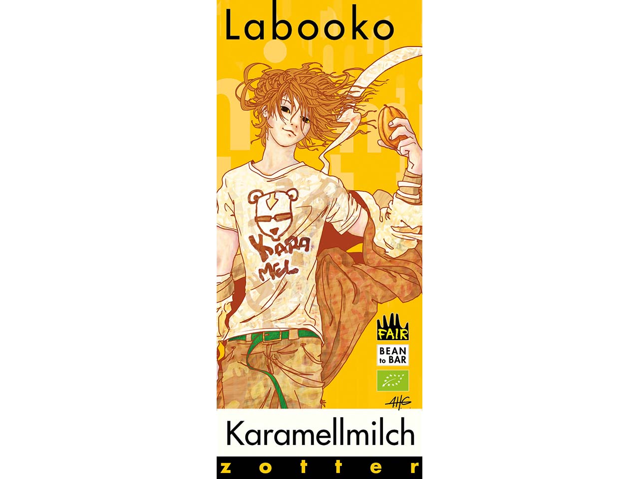 Zotter Bio-Schokolade 'Labooko' mit individuell gestalteter Banderole Karamellmilch 35 g