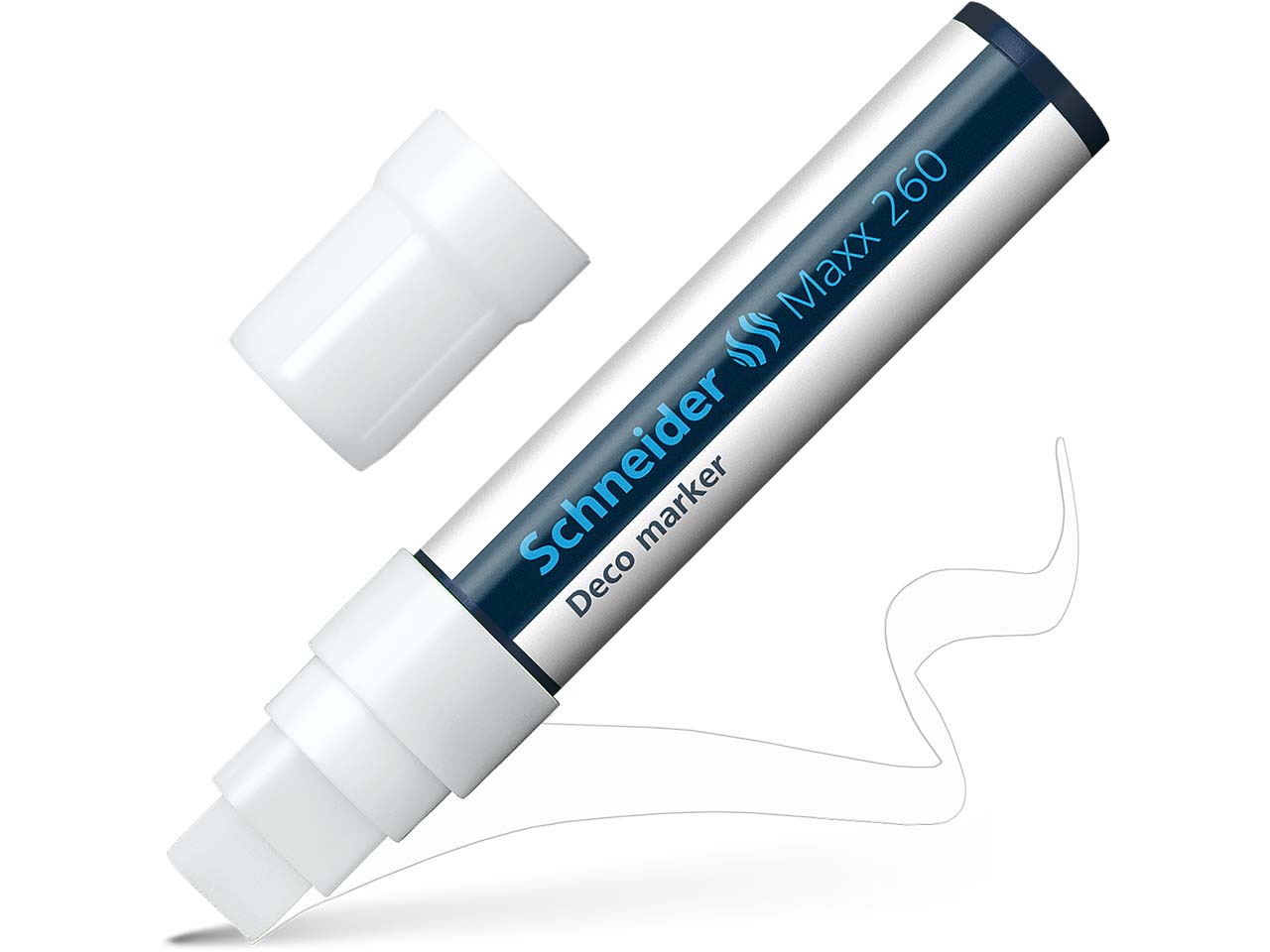 Schneider Kreidemarker "Maxx 260" mit Blockspitze 5+15 mm, weiß
