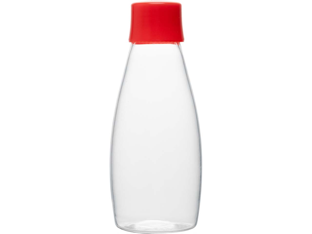 retap Trinkflasche "GO" 0,5 l aus Glas mit Schraubverschluss, red