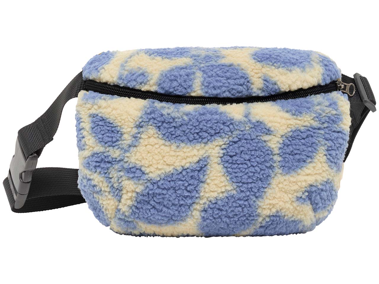 tranquillo Bauchtasche "Zolii" aus Sherpa-Fleece, blue botanics