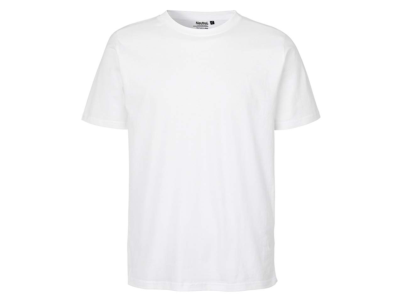 Neutral Bio-Unisex-T-Shirt mit Rundhalsausschnitt, weiß, Gr. M