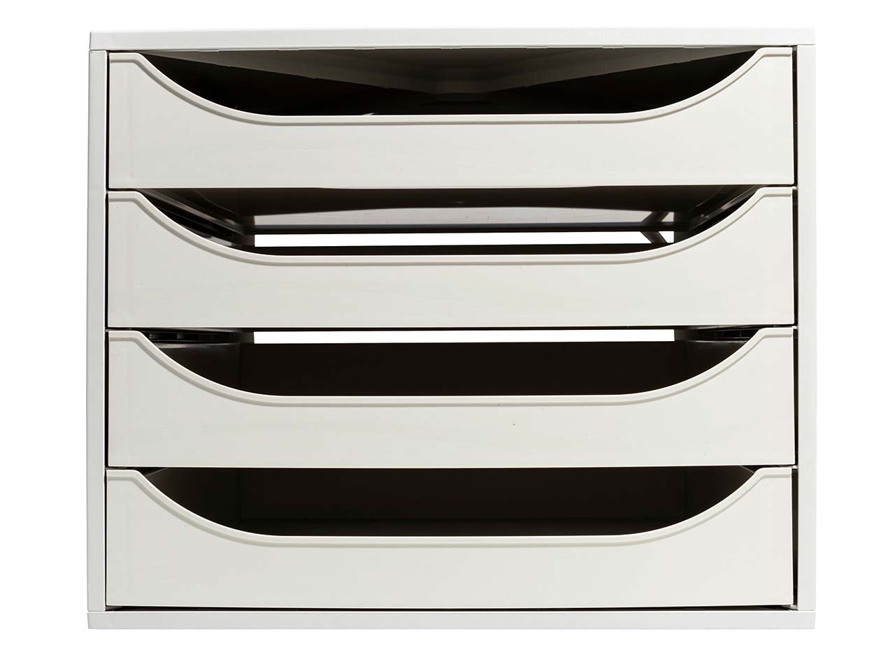 Exacompta Schubladenbox Ecobox "Office", DIN A4+, 4 Schubladen, grau