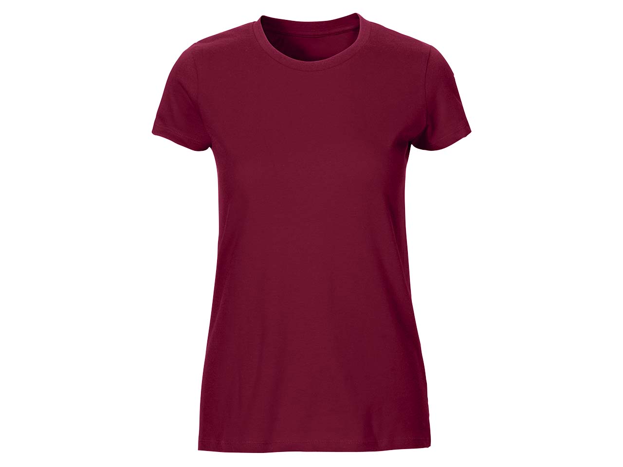 Neutral Bio-Damen-T-Shirt mit Rundhalsausschnitt bordeaux, Gr. L