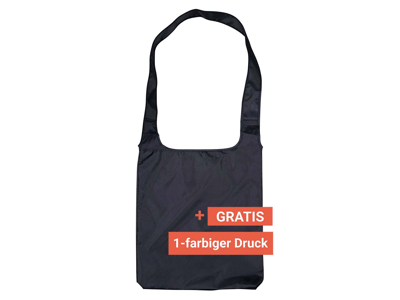 Faltbare Einkaufstasche "Cross Bag" aus recy. PET-Flaschen inkl. 1c-Gratisdruck, navy