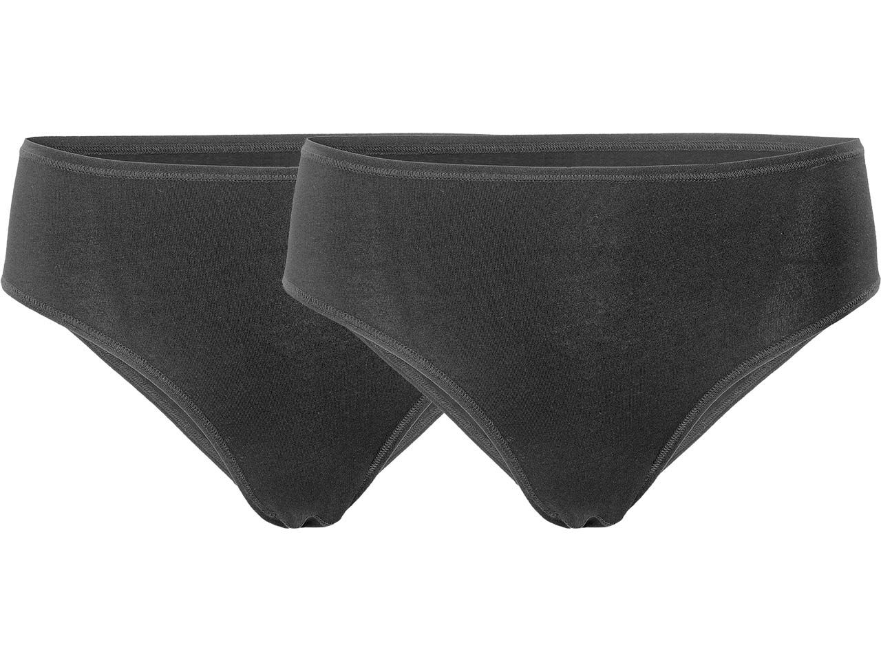 Living Crafts 2er-Pack Bio-Damen-Slip 'TARISSA' mit Spitze, black, Gr. M