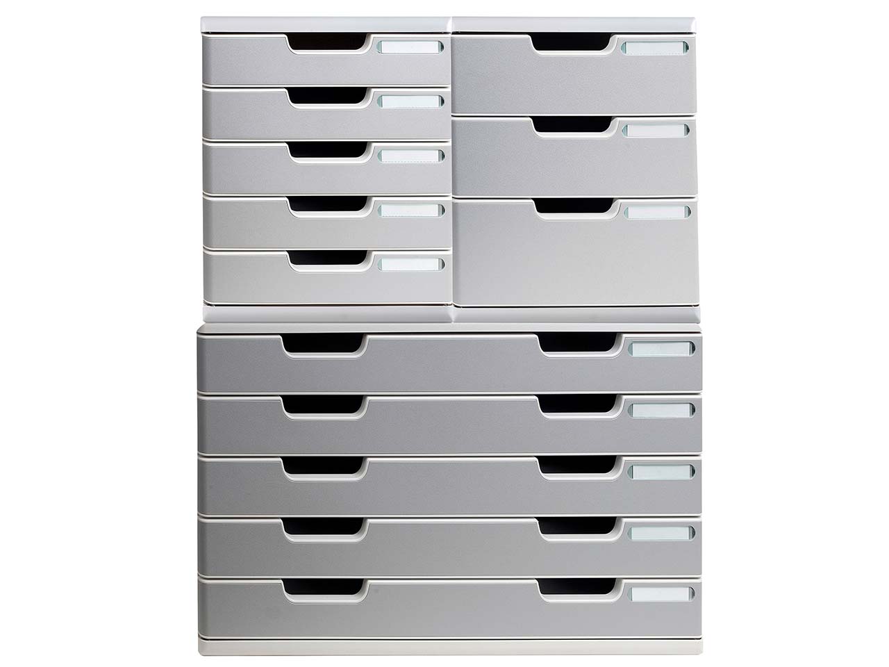 Exacompta Schubladenbox Modulo "Office", DIN A3+, 5 Schubladen geschlossen, steingrau