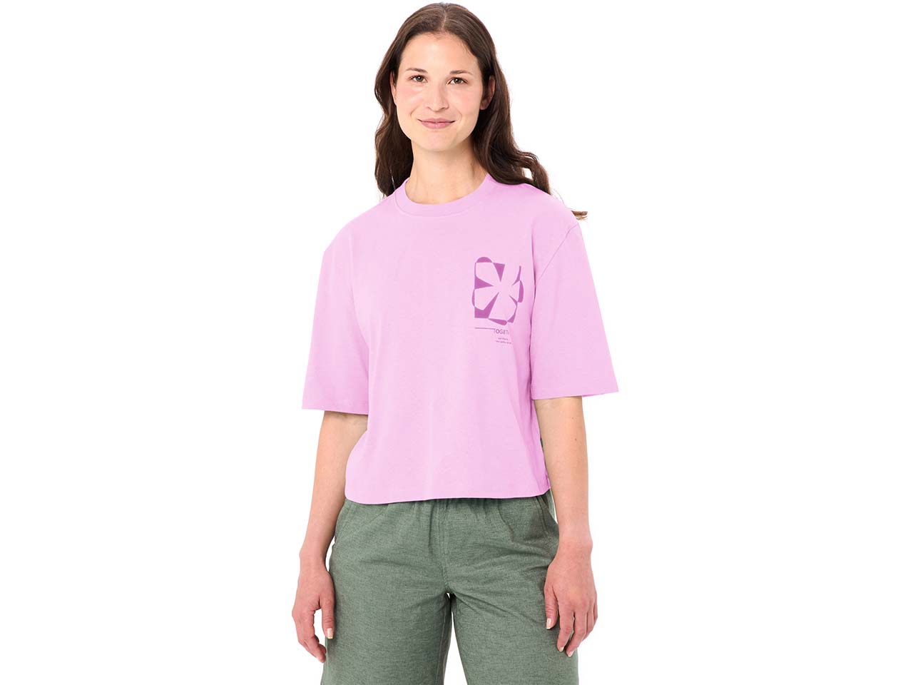 VAUDE Bio-Damen-T-Shirt "Redmont" aus schwerem Jersey, raspberry, Gr. 40