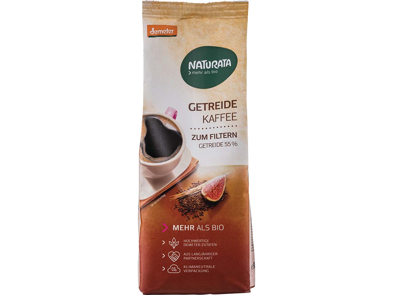 NATURATA Bio-Getreidekaffee zum Filtern, demeter-zertifiziert, 500 g