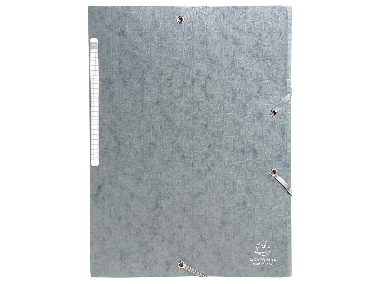 50 Exacompta Sammelmappen "Scotten", 425 g/m², DIN A4, Gummizug, 3 Klappen, grau