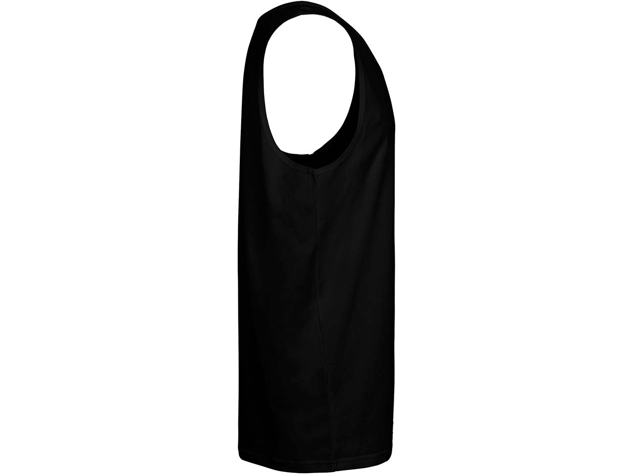 Neutral Bio-Herren-Tanktop mit Rundhalsausschnitt, schwarz, Gr. L