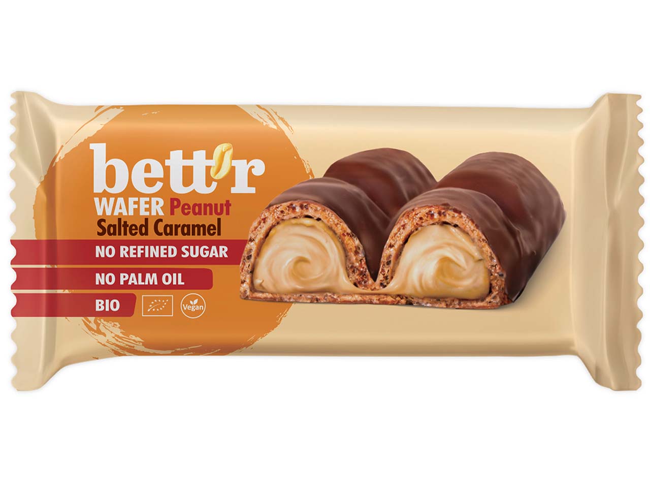 bett'r Bio-Waffelriegel "Salted Caramel", vegan, 33 g