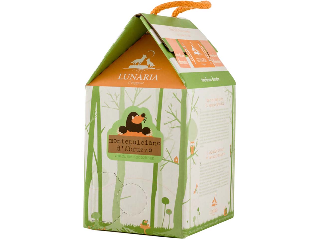 Bio-Rotwein "Montepulciano" d'Abruzzo DOP Lunaria, Bag in Box, 3 l
