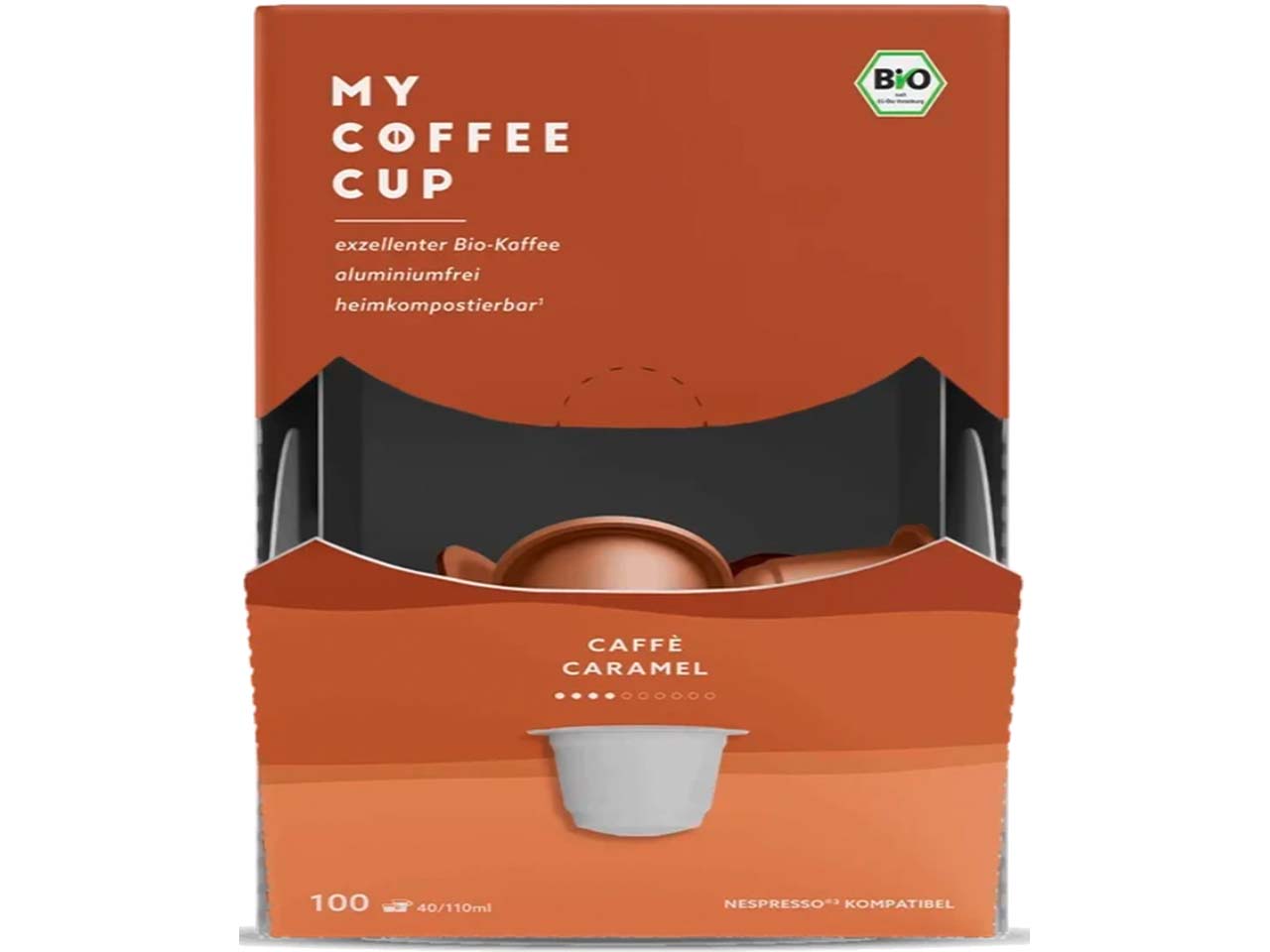 MY COFFEE CUP Bio-Kaffeekapseln "Caffé Caramel" 100 Stk.