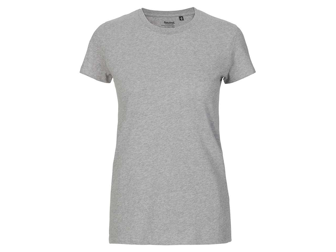Neutral Bio-Damen-T-Shirt mit Rundhalsausschnitt, sport grey, Gr. M