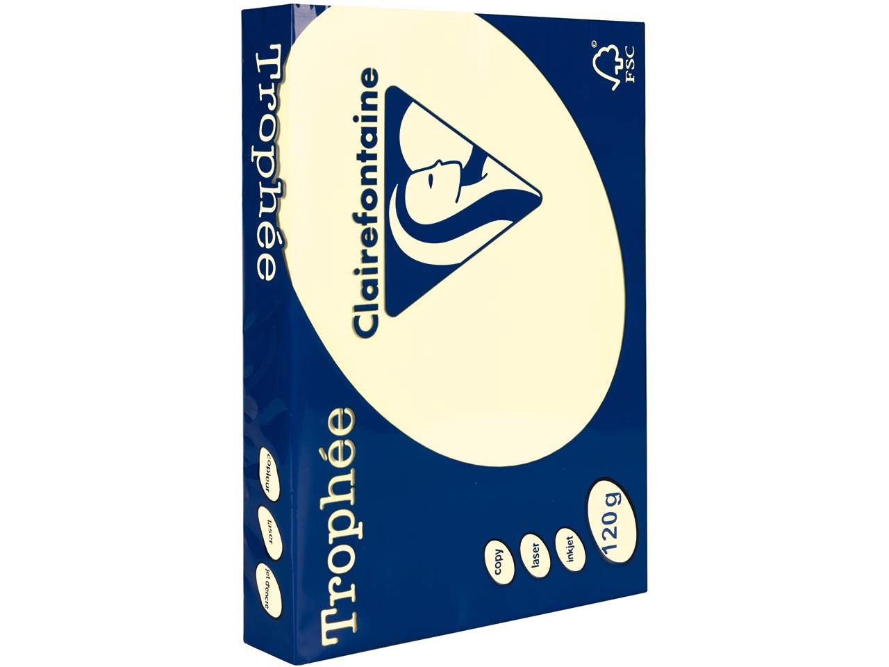 250 Blatt Clairfontaine Farbiges Kopierpapier 'Trophee' 120 g/m², DIN A4, sand