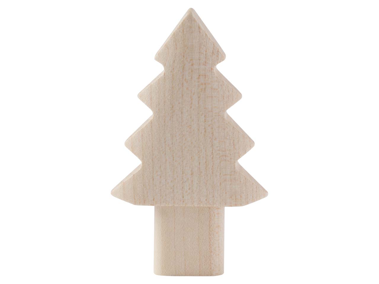 USB-Stick aus Ahornholz in Tannenbaumform, 8GB, inkl. Druck und GEMA, PEFC-zert.