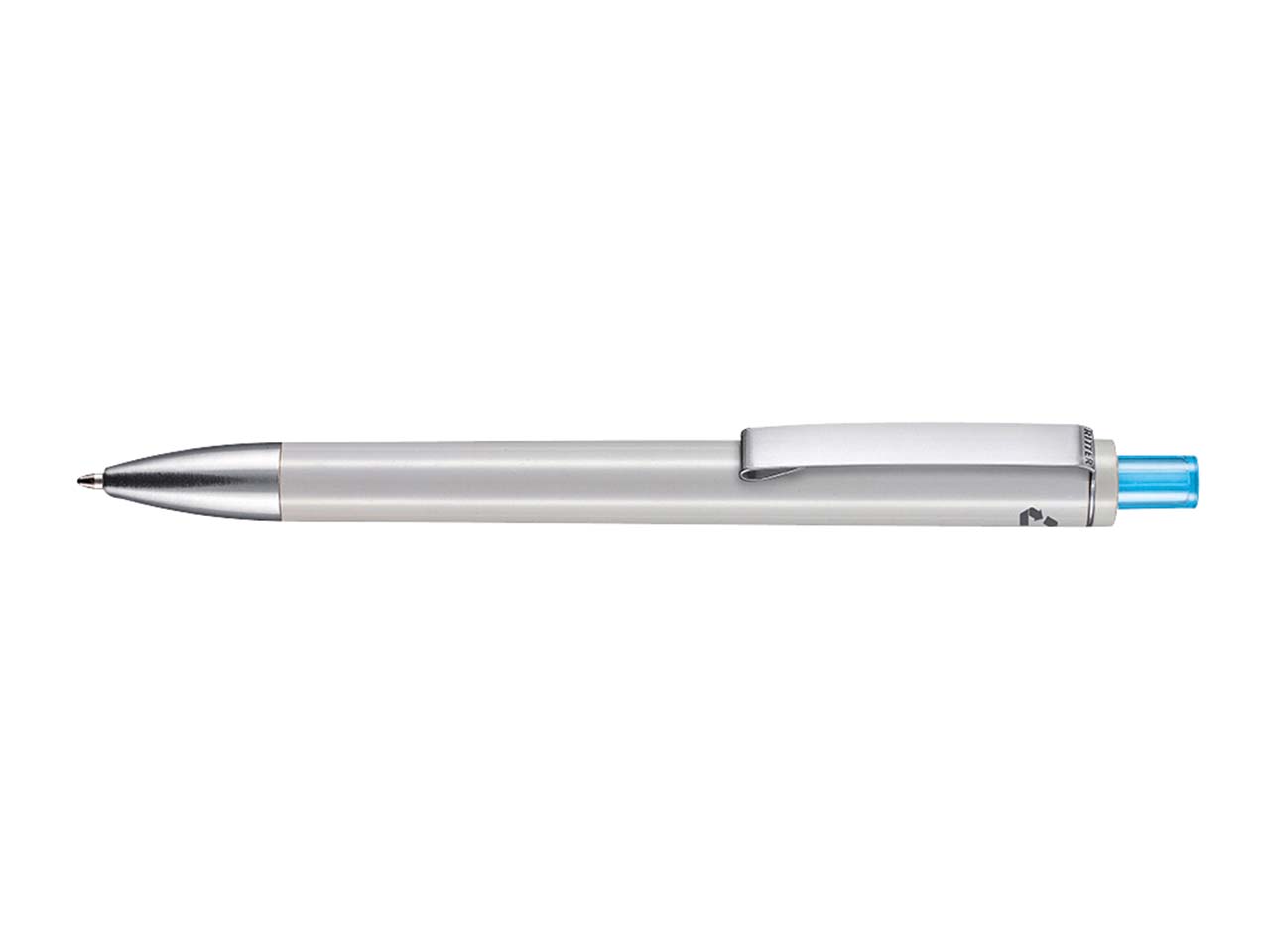 RITTER PEN Kugelschreiber 'EXOS RECYCLED' grau recycled/caribicblau